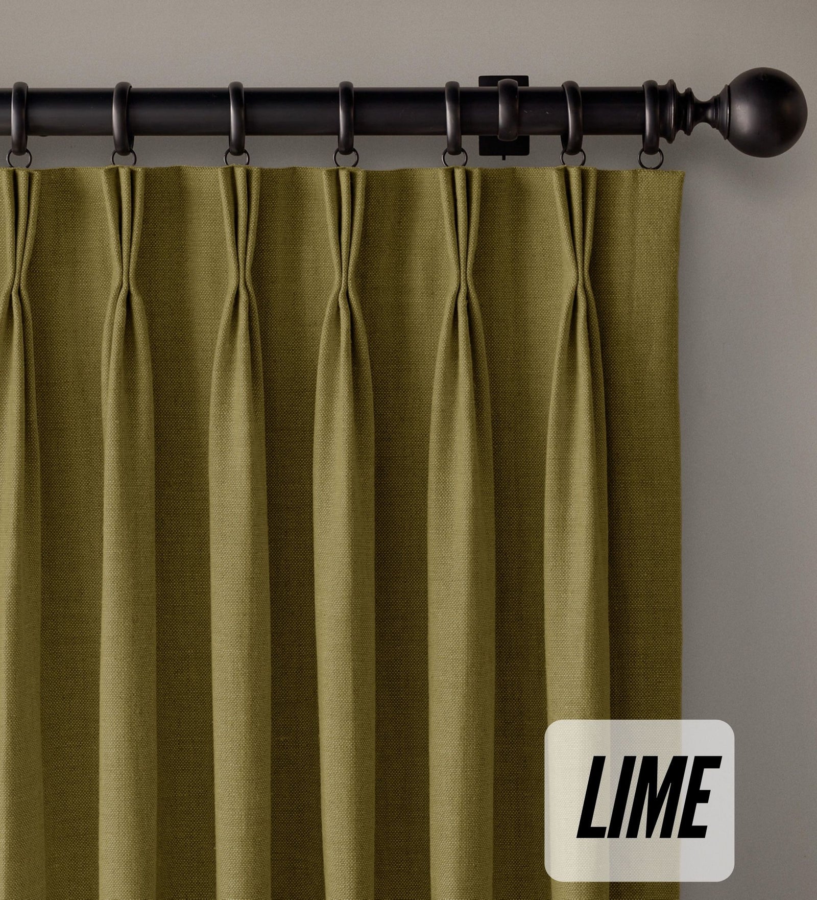 Organic Cotton Curtains | Triple Pinch Pleated | Standard & Made to Measure | Thermal Blackout