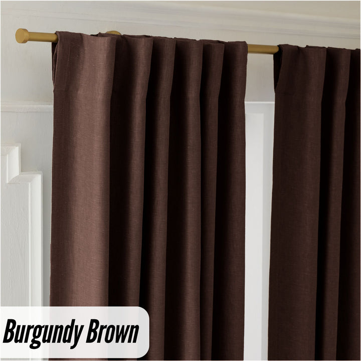 Organic Hemp Curtains - Blackout & Light Filtering | GOTS Certified | Single or Pair