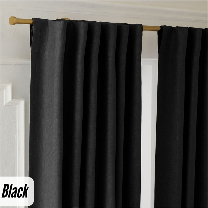 Organic Hemp Curtains - Blackout & Light Filtering | GOTS Certified | Single or Pair