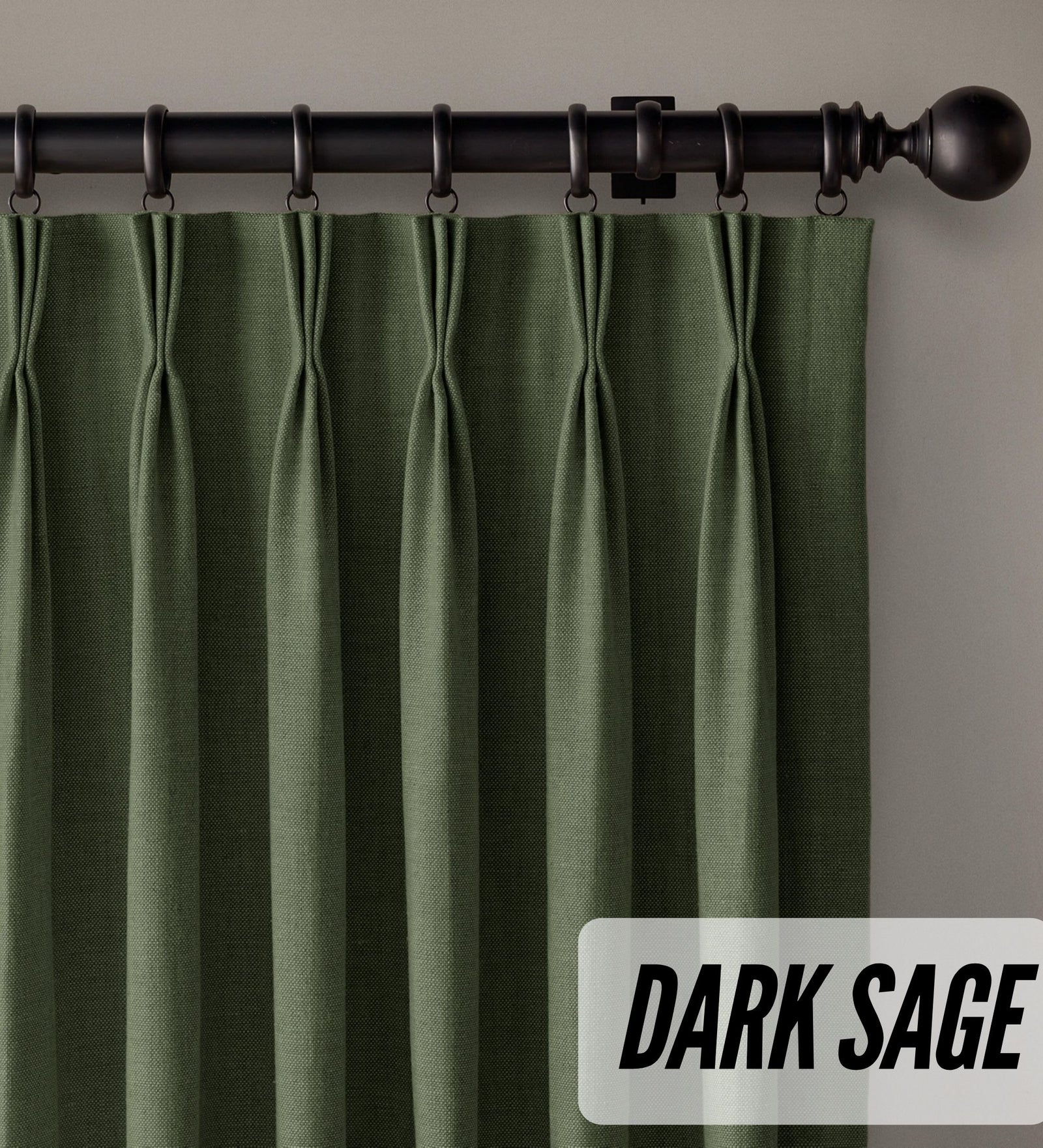 Organic Cotton Curtains | Triple Pinch Pleated | Standard & Made to Measure | Thermal Blackout