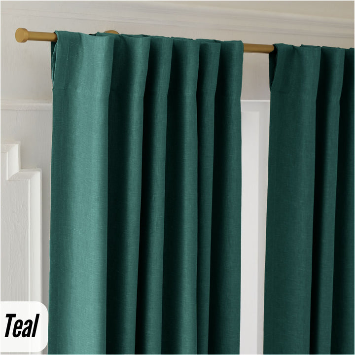 Organic Hemp Curtains - Blackout & Light Filtering | GOTS Certified | Single or Pair