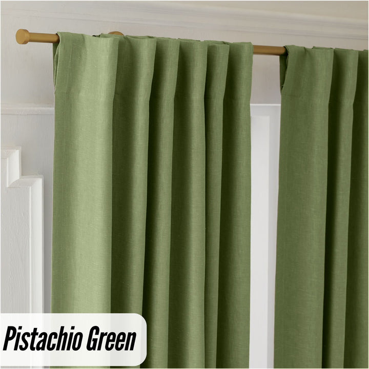 Organic Hemp Curtains - Blackout & Light Filtering | GOTS Certified | Single or Pair