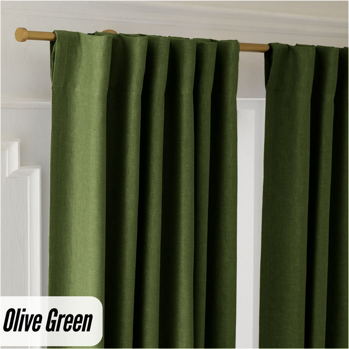Organic Hemp Curtains - Blackout & Light Filtering | GOTS Certified | Single or Pair
