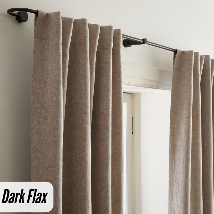 Organic Hemp Curtains - Blackout & Light Filtering | GOTS Certified | Single or Pair