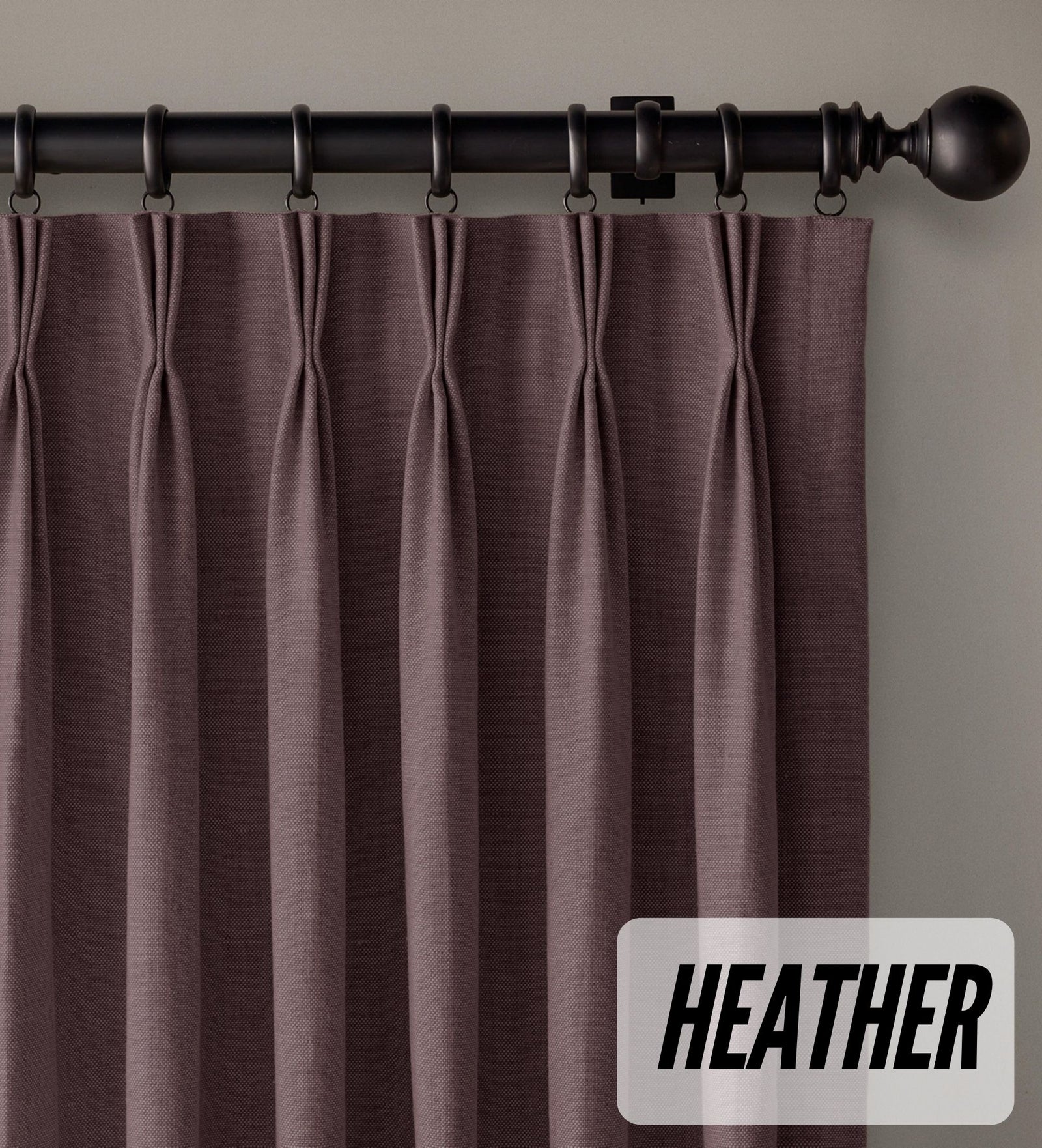 Organic Cotton Curtains | Triple Pinch Pleated | Standard & Made to Measure | Thermal Blackout