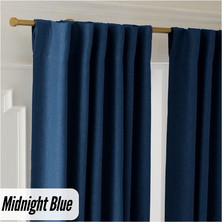 Organic Hemp Curtains - Blackout & Light Filtering | GOTS Certified | Single or Pair