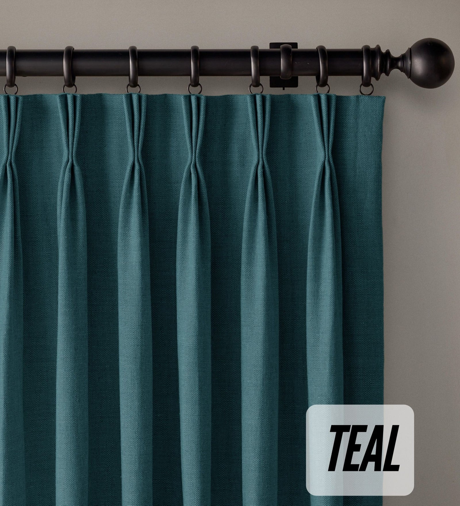 Organic Cotton Curtains | Triple Pinch Pleated | Standard & Made to Measure | Thermal Blackout