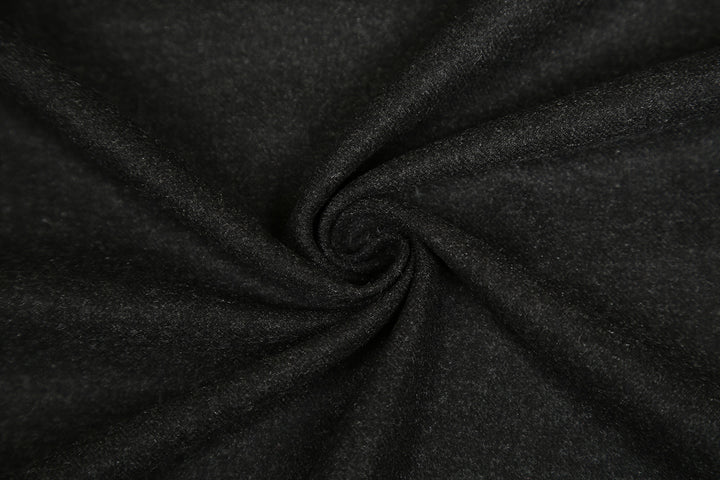 Charcoal Grey 100% Merino Wool Twill Fabric - 148cm / 58" Wide - Buy Per Metre