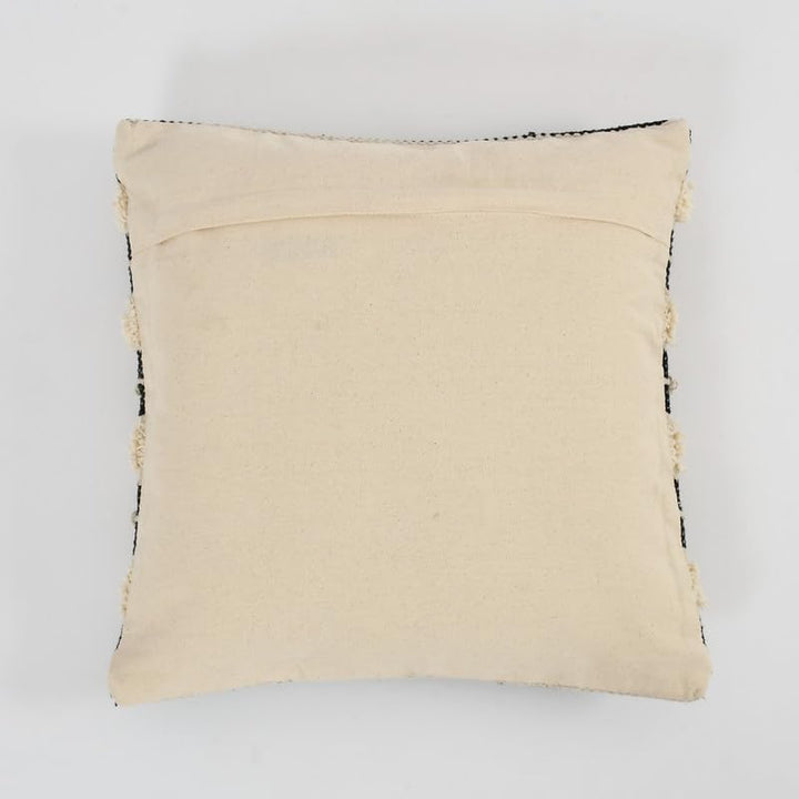 Black & White Striped Cushion Cover | Textured Cotton | 40x40cm | Modern Home Decor