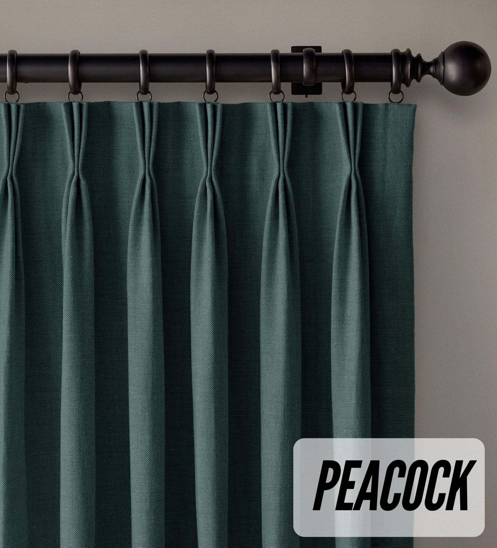 Organic Cotton Curtains | Triple Pinch Pleated | Standard & Made to Measure | Thermal Blackout