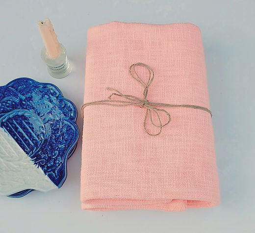 Organic Cotton Textured Tablecloth | Peach | 2-10 Seater