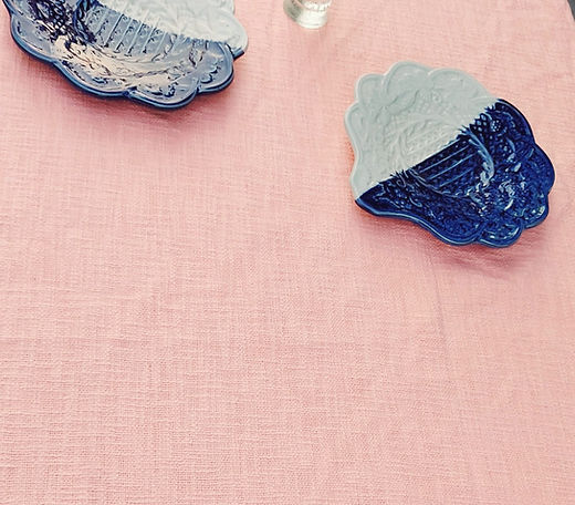 Organic Cotton Textured Tablecloth | Peach | 2-10 Seater