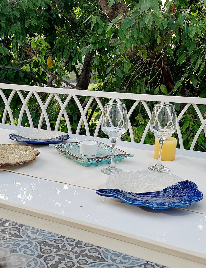 Natural Linen Table Runner | Off-White | Textured Weave | 92-305cm