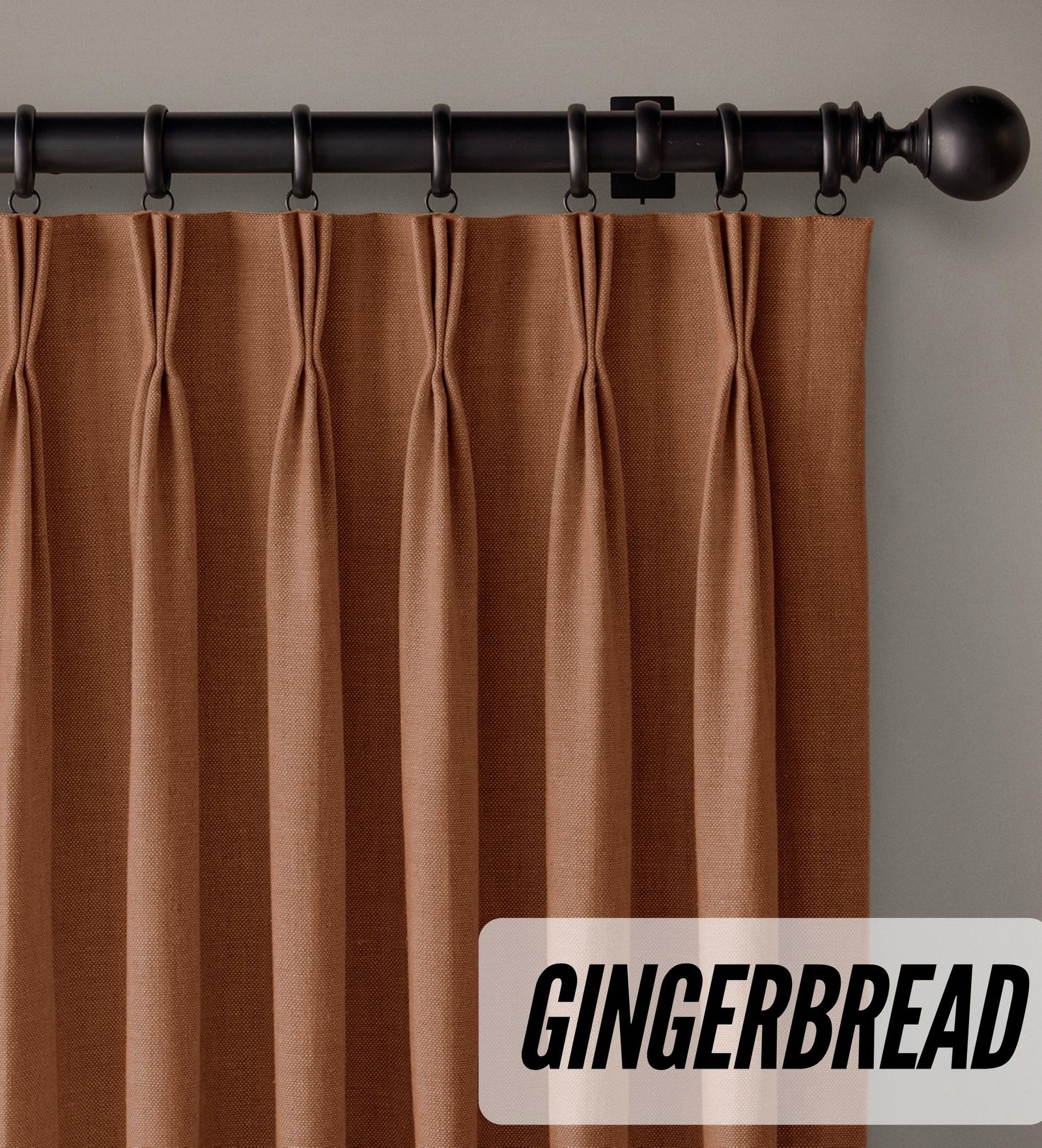 Organic Cotton Curtains | Triple Pinch Pleated | Standard & Made to Measure | Thermal Blackout