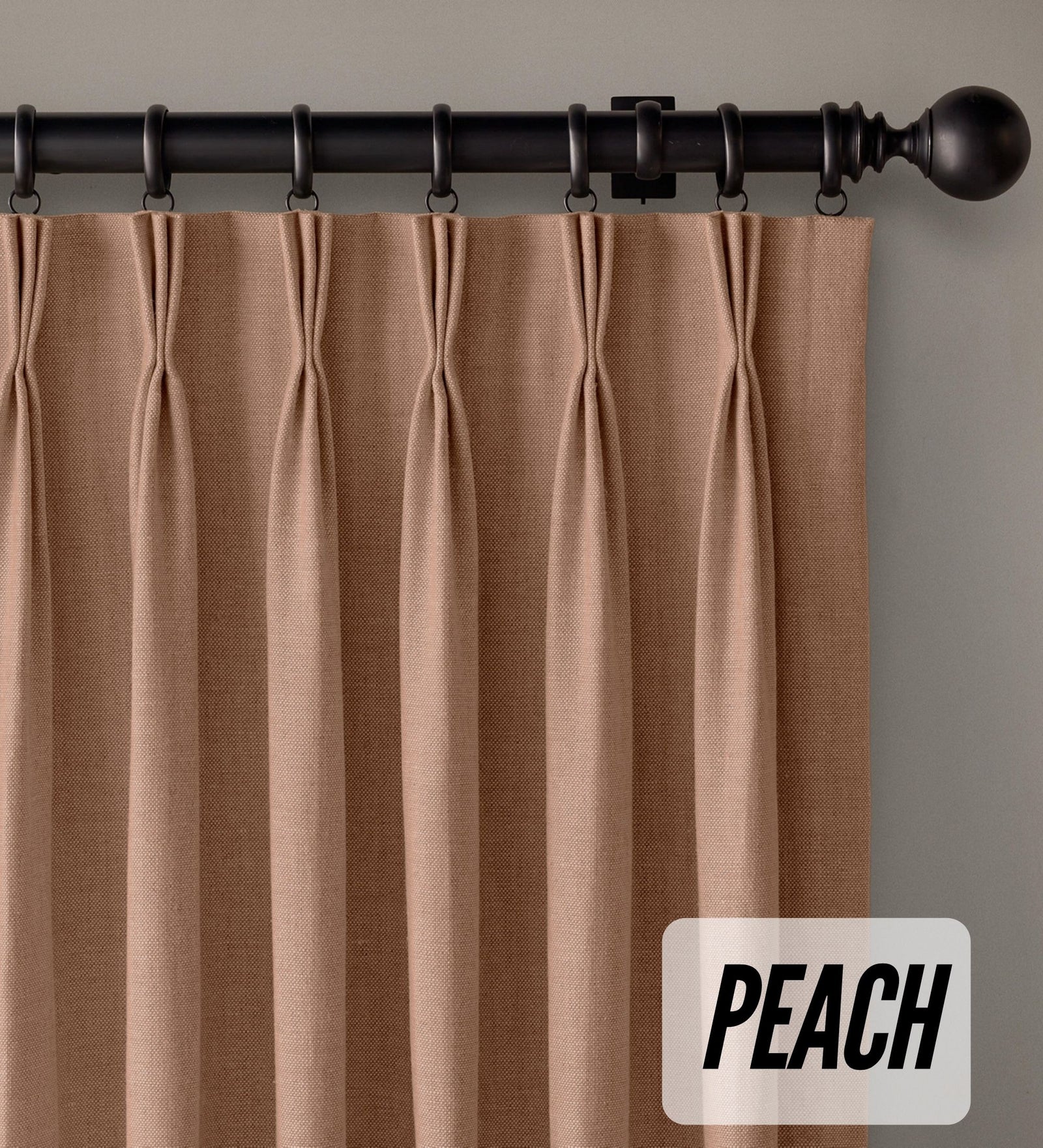 Organic Cotton Curtains | Triple Pinch Pleated | Standard & Made to Measure | Thermal Blackout