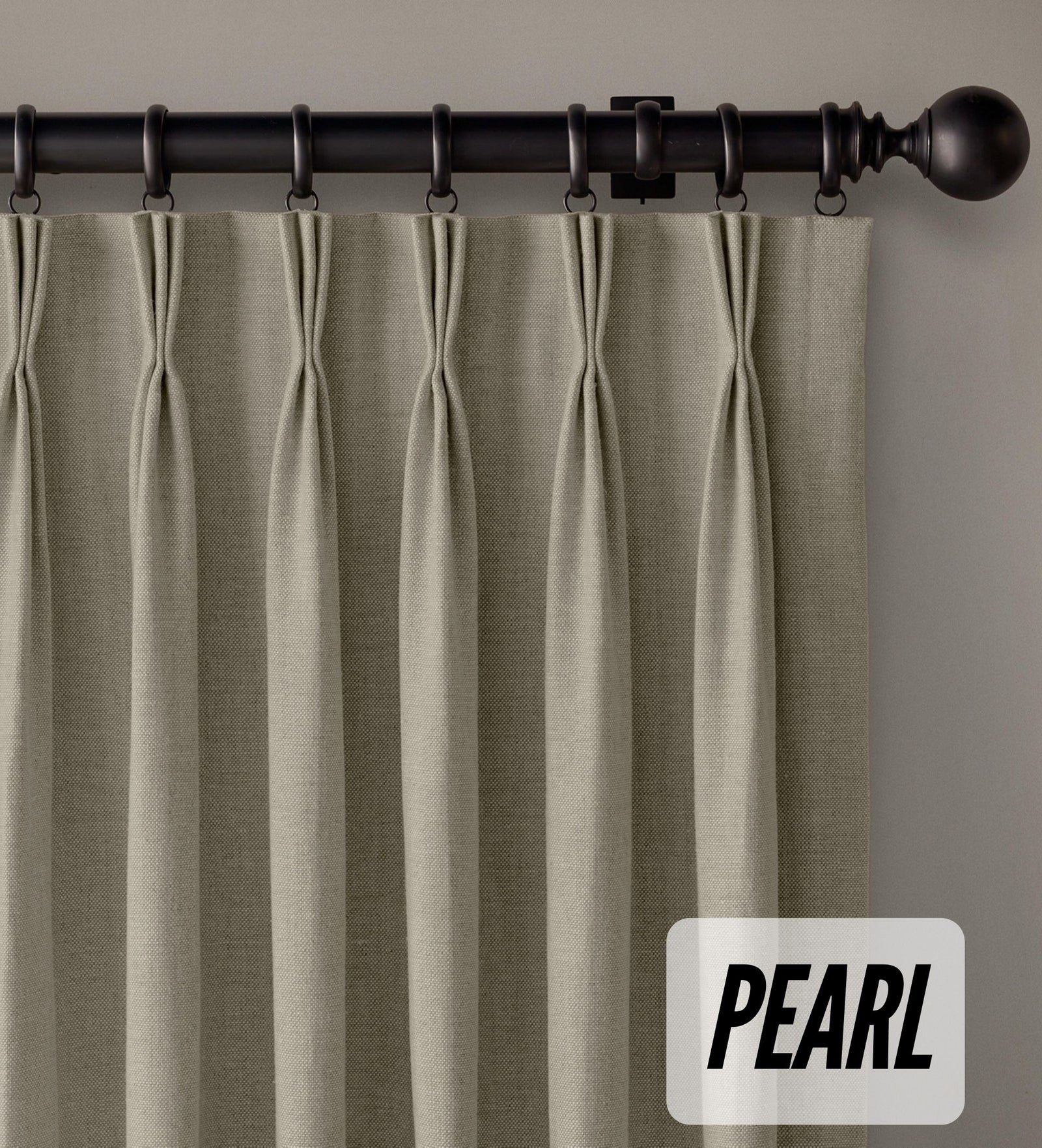 Organic Cotton Curtains | Triple Pinch Pleated | Standard & Made to Measure | Thermal Blackout