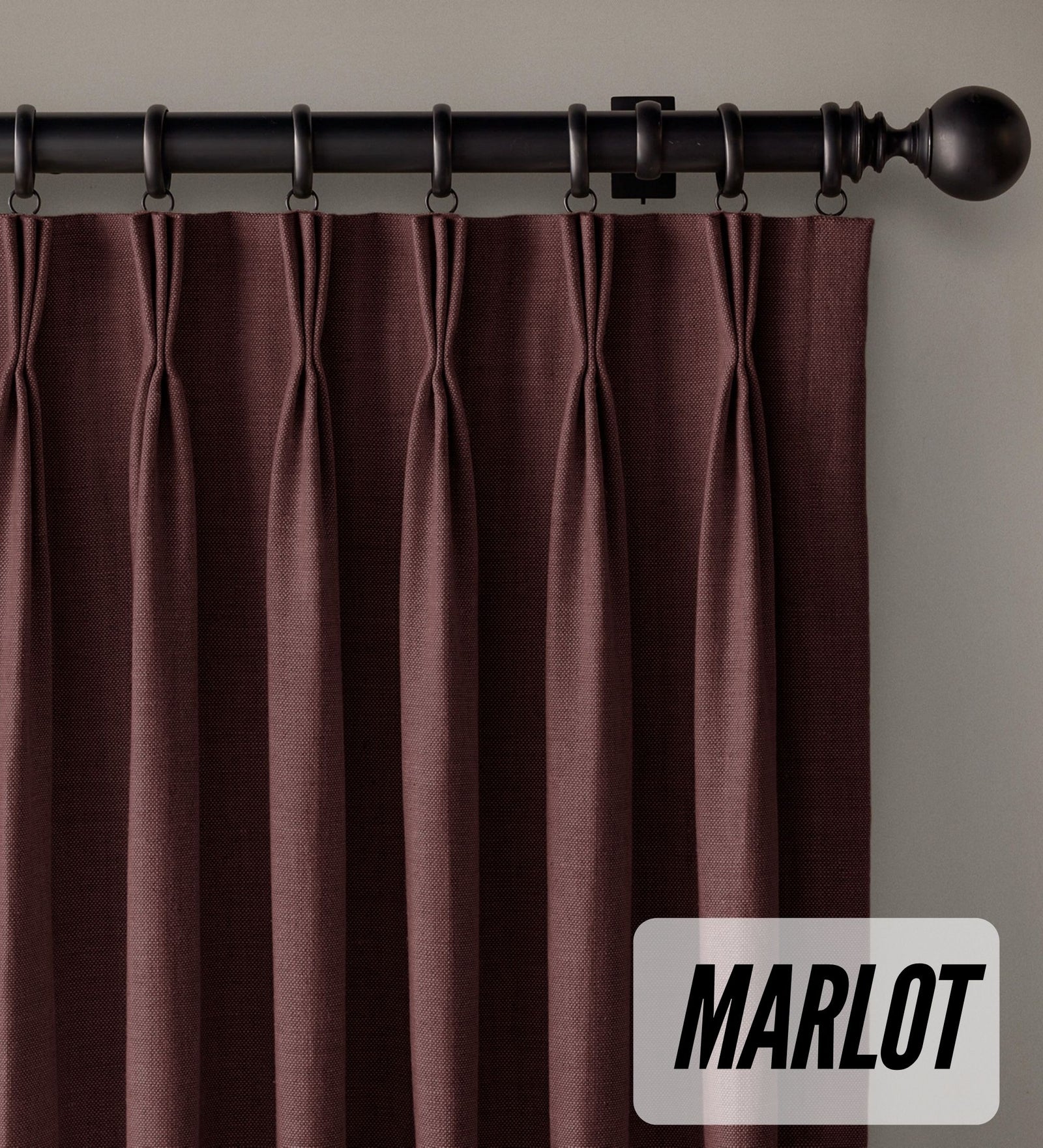 Organic Cotton Curtains | Triple Pinch Pleated | Standard & Made to Measure | Thermal Blackout