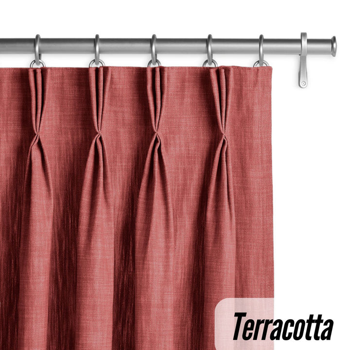 Organic Hemp Curtains with Blackout/Light Filtering Liner - Triple Pinch Pleat, Standard & Custom Sizes