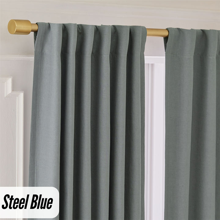 Organic Hemp Curtains - Blackout & Light Filtering | GOTS Certified | Single or Pair