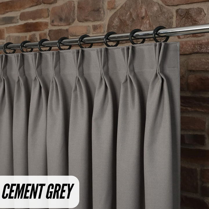 Triple Pinch Pleat Curtains | 50% Cotton 50% Linen | GOTS Certified | 18 Colours | Blackout/Light Filtering | Standard & Custom Sizes