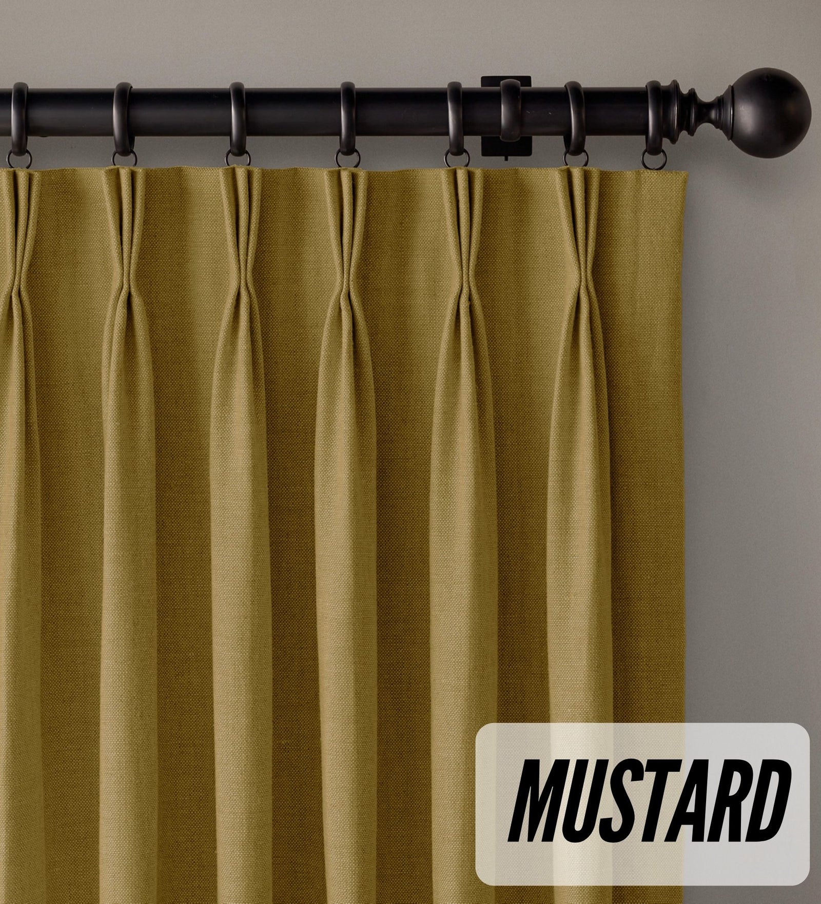 Organic Cotton Curtains | Triple Pinch Pleated | Standard & Made to Measure | Thermal Blackout