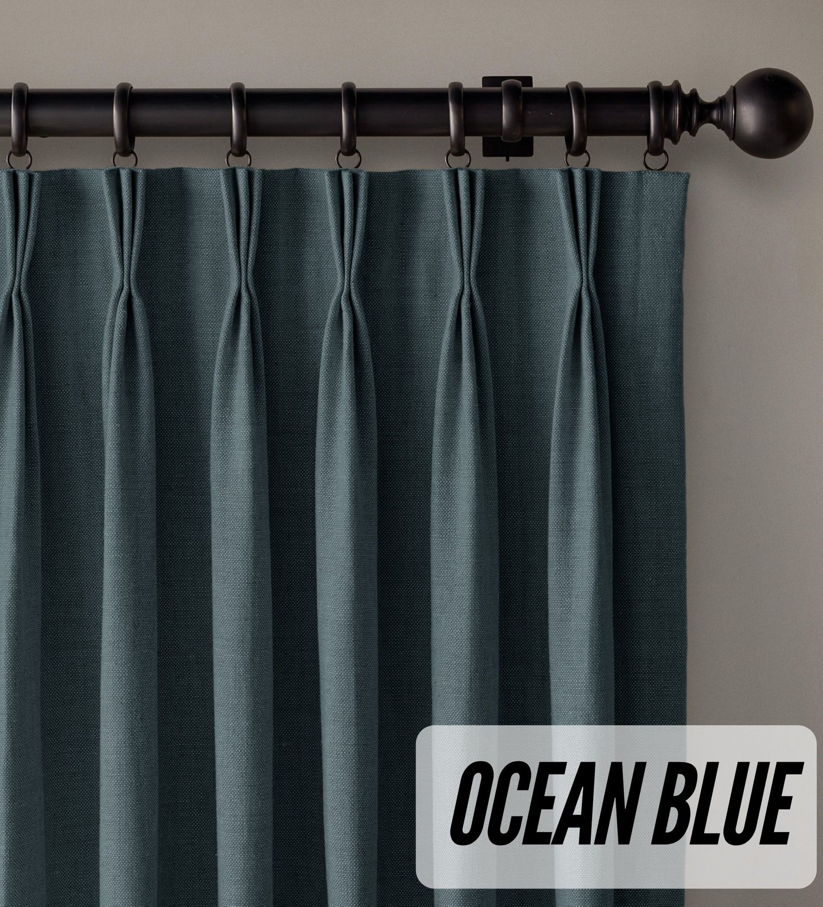 Organic Cotton Curtains | Triple Pinch Pleated | Standard & Made to Measure | Thermal Blackout