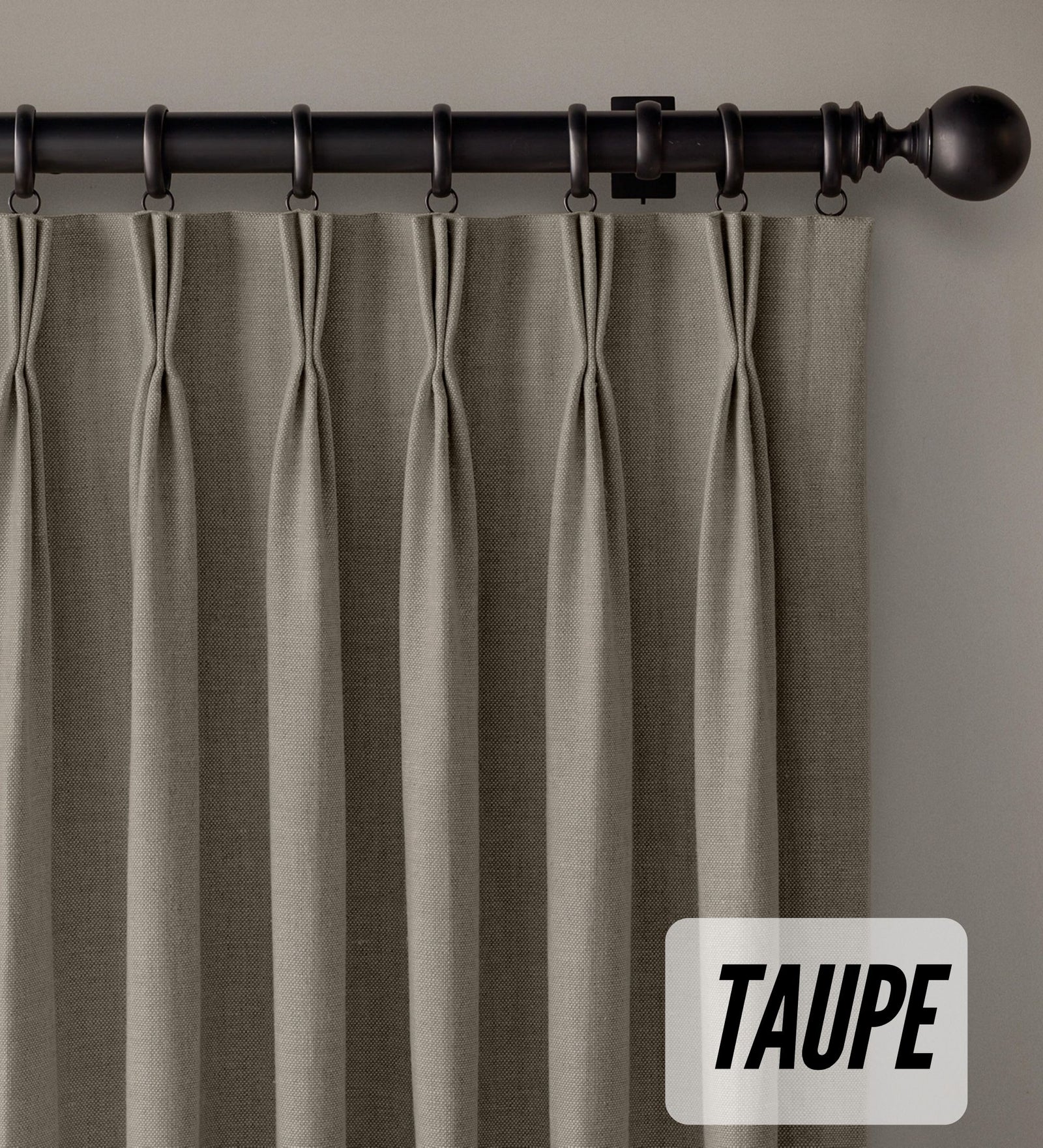 Organic Cotton Curtains | Triple Pinch Pleated | Standard & Made to Measure | Thermal Blackout