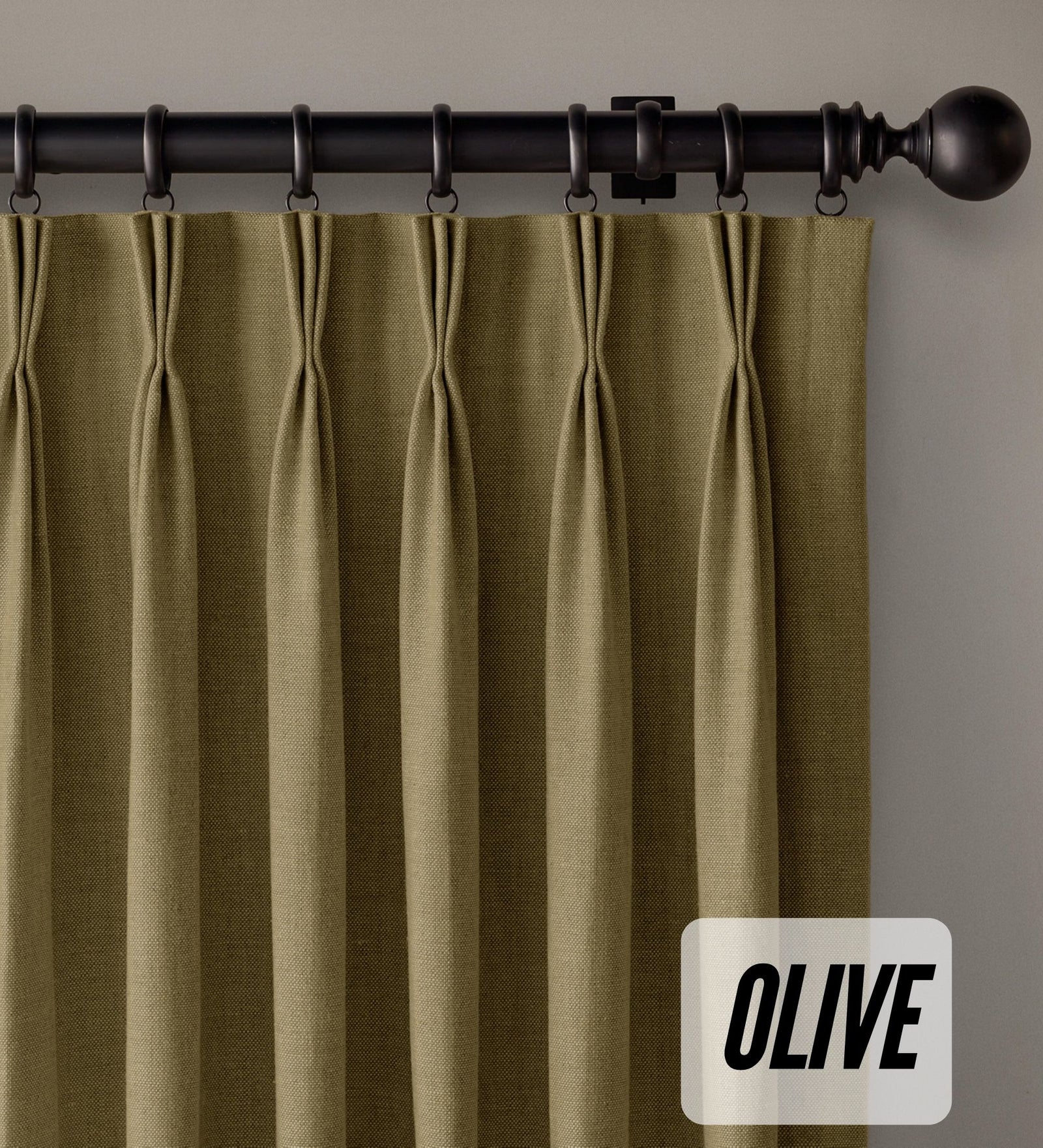 Organic Cotton Curtains | Triple Pinch Pleated | Standard & Made to Measure | Thermal Blackout