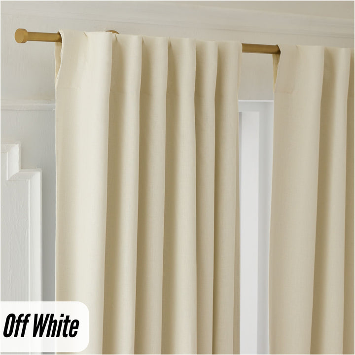 Organic Hemp Curtains - Blackout & Light Filtering | GOTS Certified | Single or Pair