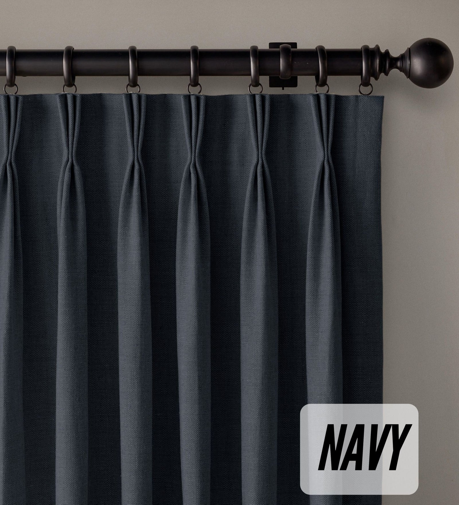 Organic Cotton Curtains | Triple Pinch Pleated | Standard & Made to Measure | Thermal Blackout