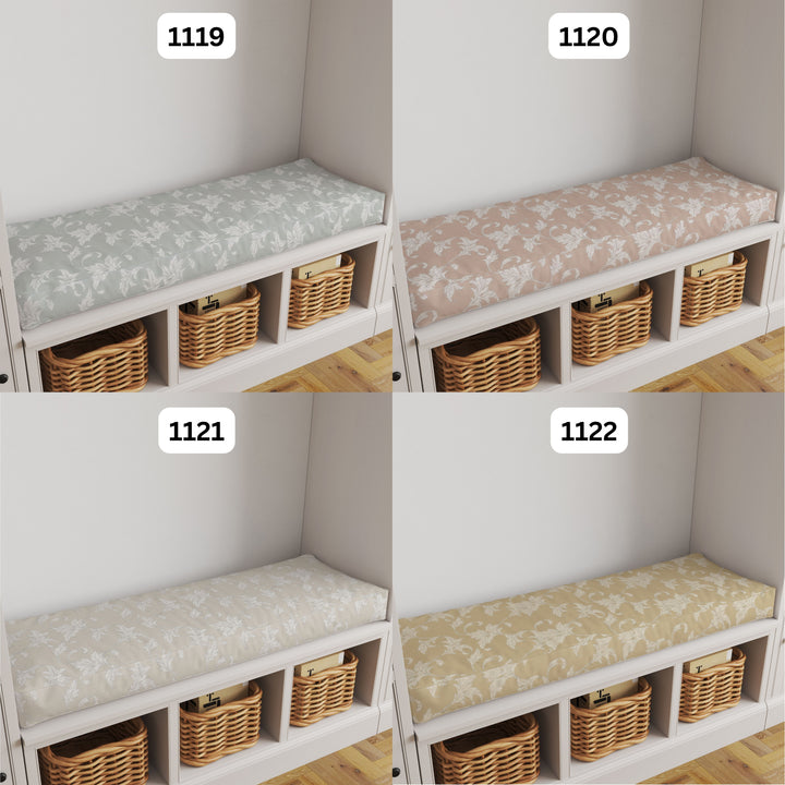 Custom 4 inch (10cm) Rectangular Foam Bench Pad, Seat Pad & Sofa Cushions | Made to Measure in Cotton Velvet, Linen or Organic Cotton for Indoor & Outdoor Furniture