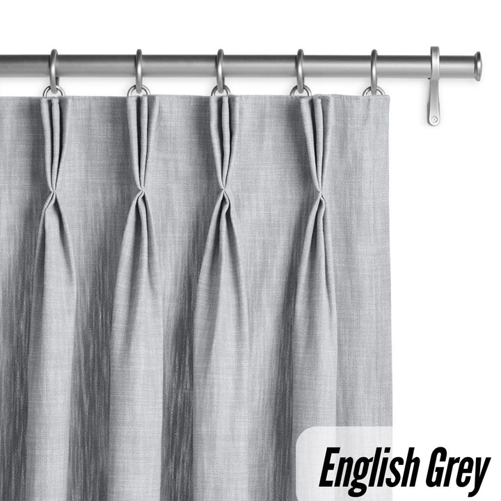 Organic Hemp Curtains with Blackout/Light Filtering Liner - Triple Pinch Pleat, Standard & Custom Sizes