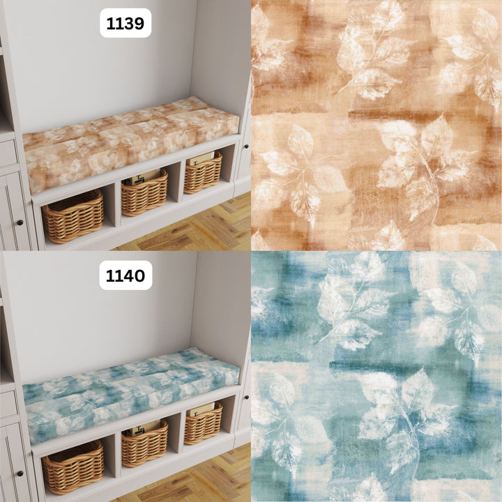 Custom 4 inch (10cm) Rectangular Foam Bench Pad, Seat Pad & Sofa Cushions | Made to Measure in Cotton Velvet, Linen or Organic Cotton for Indoor & Outdoor Furniture
