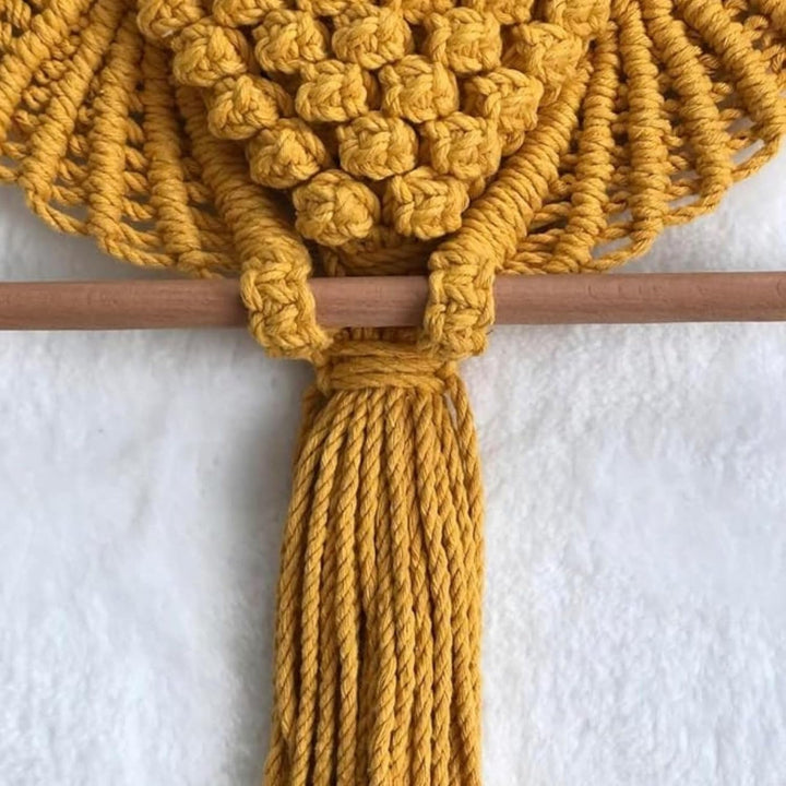 Handmade Macrame Owl Wall Hanging | Bohemian Decor | Cotton Rope Art