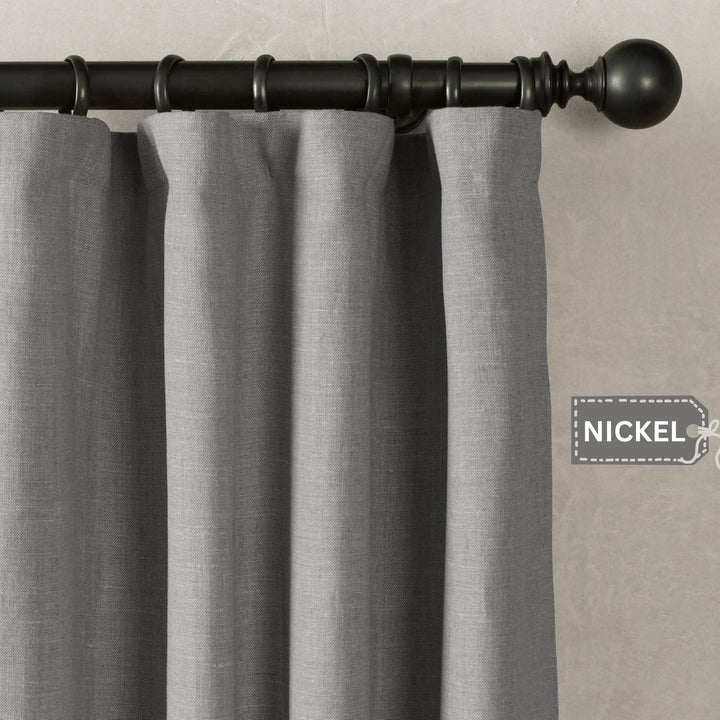 Heavyweight Belgian Linen Curtains - 290gsm Flax Linen - Rod Pocket, Grommet, Tab Top & More - Standard Sizes & Made to Measure in the UK