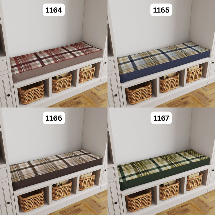 Custom 4 inch (10cm) Rectangular Foam Bench Pad, Seat Pad & Sofa Cushions | Made to Measure in Cotton Velvet, Linen or Organic Cotton for Indoor & Outdoor Furniture