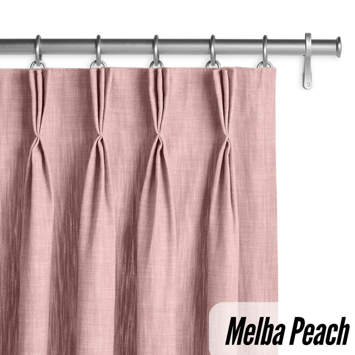 Organic Hemp Curtains with Blackout/Light Filtering Liner - Triple Pinch Pleat, Standard & Custom Sizes