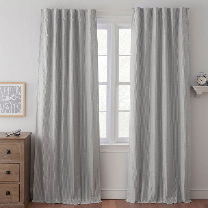Oxford Stripe Linen Curtains | Standard & Made to Measure | Light Filtering or Blackout Liners