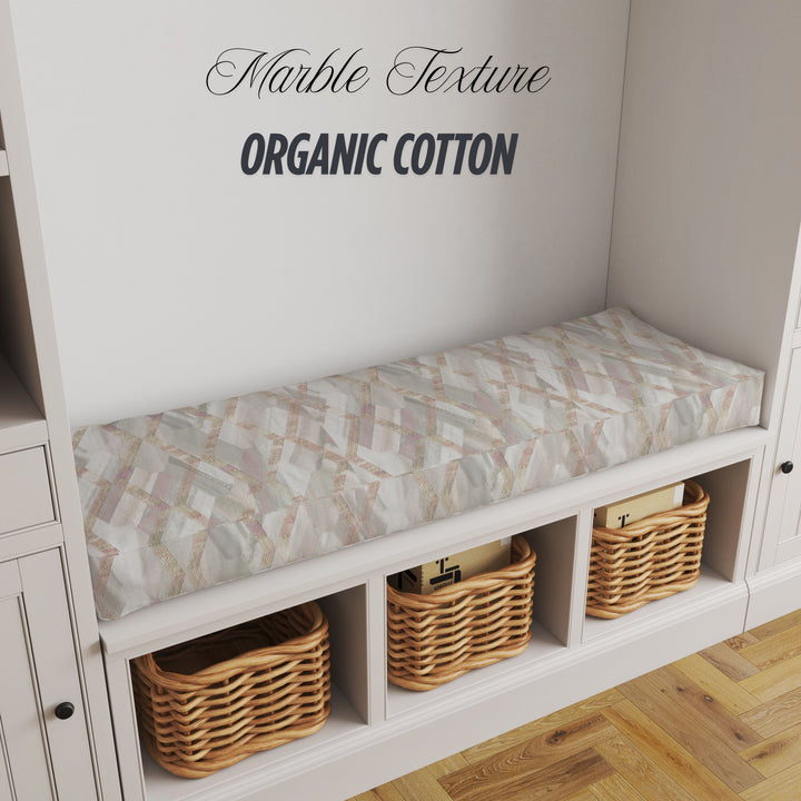 Custom 4 inch (10cm) Rectangular Foam Bench Pad, Seat Pad & Sofa Cushions | Made to Measure in Cotton Velvet, Linen or Organic Cotton for Indoor & Outdoor Furniture
