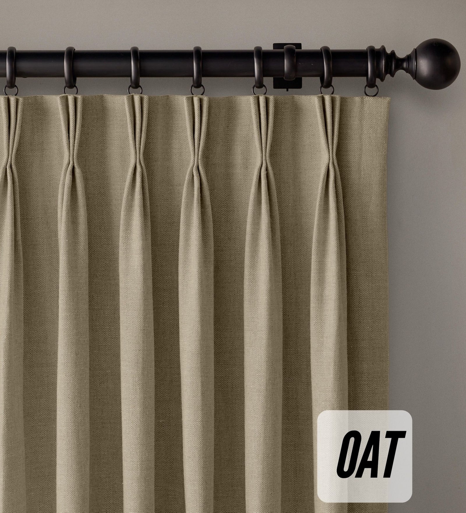 Organic Cotton Curtains | Triple Pinch Pleated | Standard & Made to Measure | Thermal Blackout