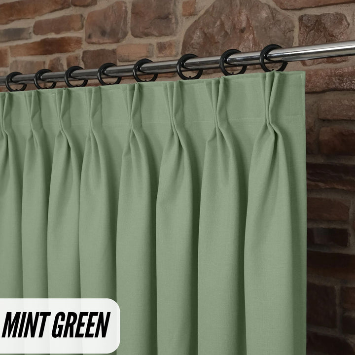 Triple Pinch Pleat Curtains | 50% Cotton 50% Linen | GOTS Certified | 18 Colours | Blackout/Light Filtering | Standard & Custom Sizes