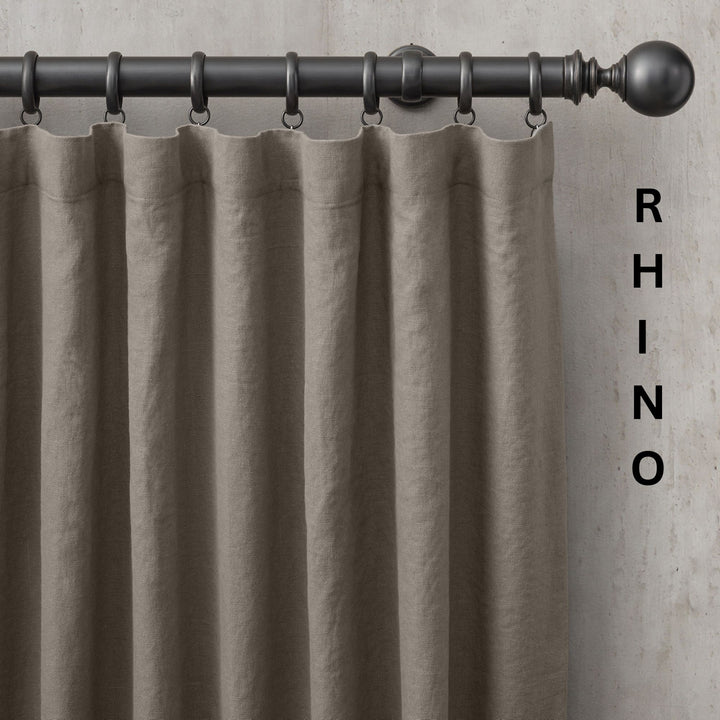 Organic Linen Curtains UK | European Flax | Grommet, Tab Top, Rod Pocket Curtains | Blackout & Thermal | 20+ Colours | Custom Sizes