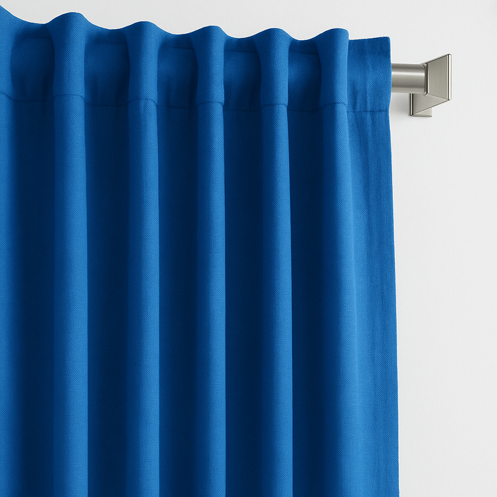 GOTS Certified Cotton Linen Curtains – 24 Colours – Light Filtering or 100% Blackout – Single or Pair - Custom Sizes