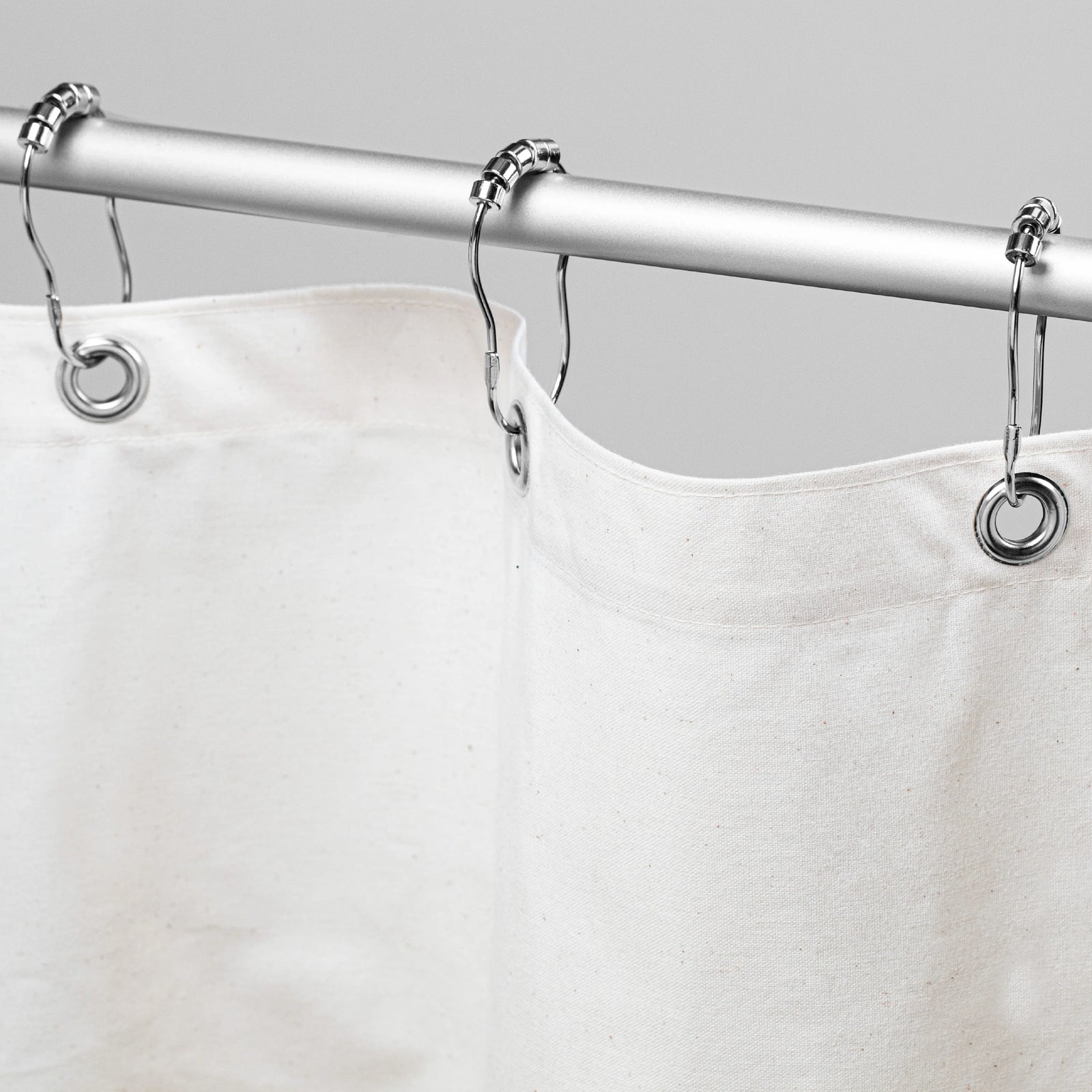 Atlantic Blue Linen Shower Curtain | Eco-Friendly, Mold-Resistant & Plastic-Free | UK Made