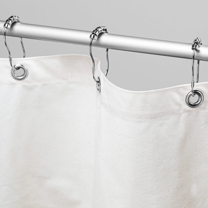 Atlantic Blue Linen Shower Curtain | Eco-Friendly, Mold-Resistant & Plastic-Free | UK Made