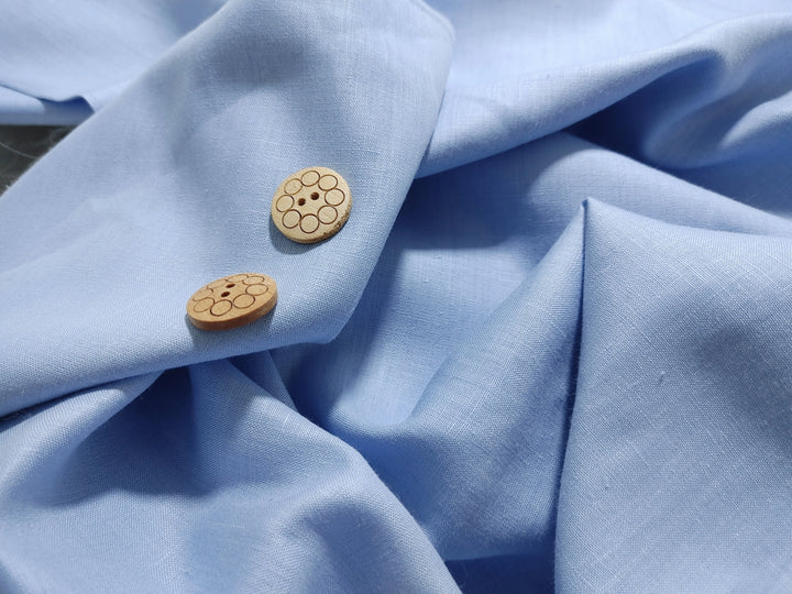 Organic Hemp Fabric - Light Blue | 170gsm | 147cm | GOTS Certified | Curtains, Clothing & More