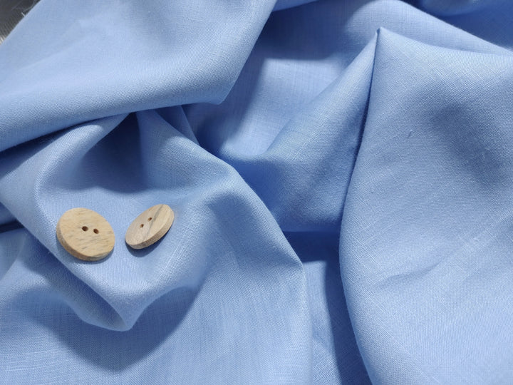 Organic Hemp Fabric - Light Blue | 170gsm | 147cm | GOTS Certified | Curtains, Clothing & More
