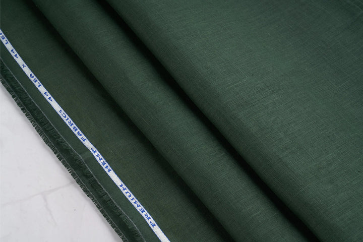 Organic Hemp Fabric - Dark Green | 170gsm | Curtains, Clothing & More