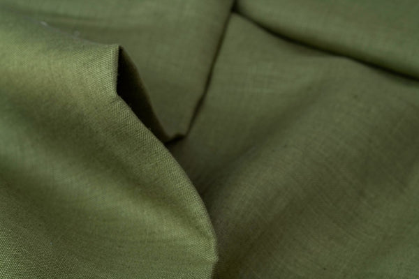Olive Green Hemp Fabric | 147cm Wide | 170gsm | Curtains & Clothing | By The Metre
