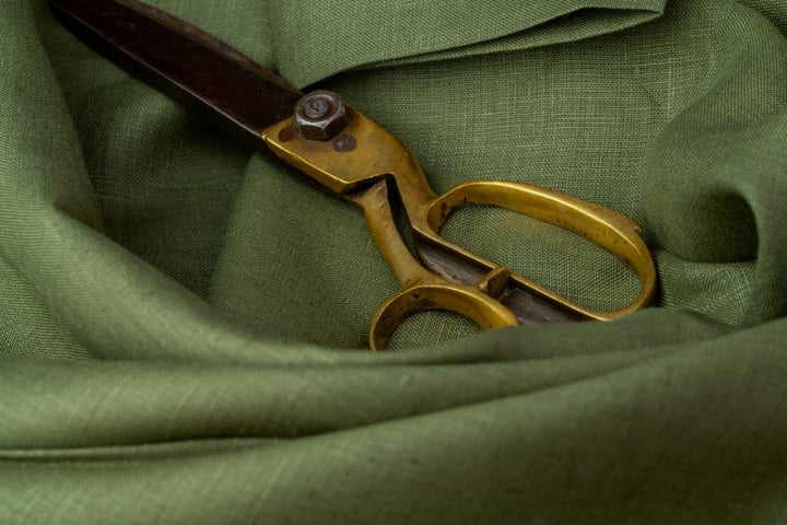 Olive Green Hemp Fabric | 147cm Wide | 170gsm | Curtains & Clothing | By The Metre